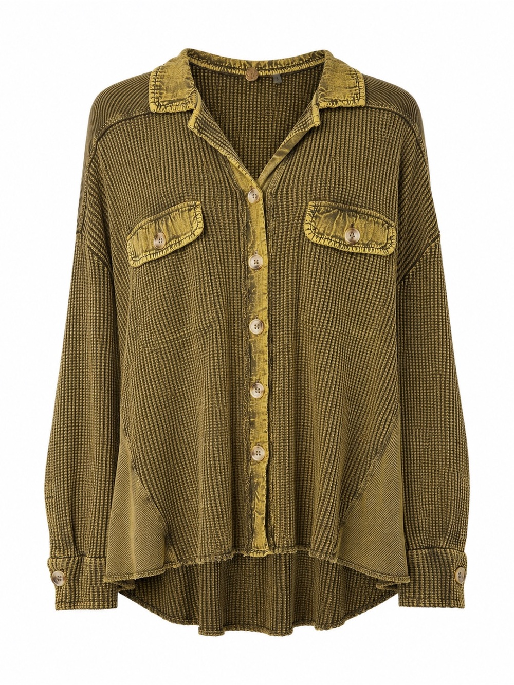 Free People FP One Scout Dip Dye Jacket Sea Serpent Combo Small